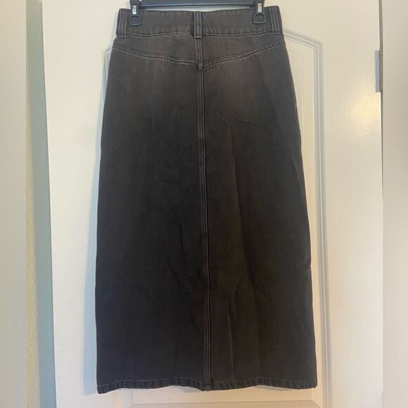 NWOT We The Free × Free People Madison Denim Midi Skirt In Black Size 25 - Picture 5 of 12